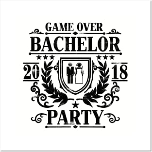 Mens Bachelor Party 2018 Groom Squad Stag Night T Shirt Gift Posters and Art